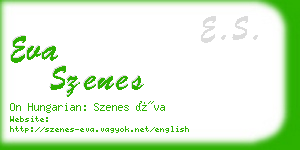 eva szenes business card